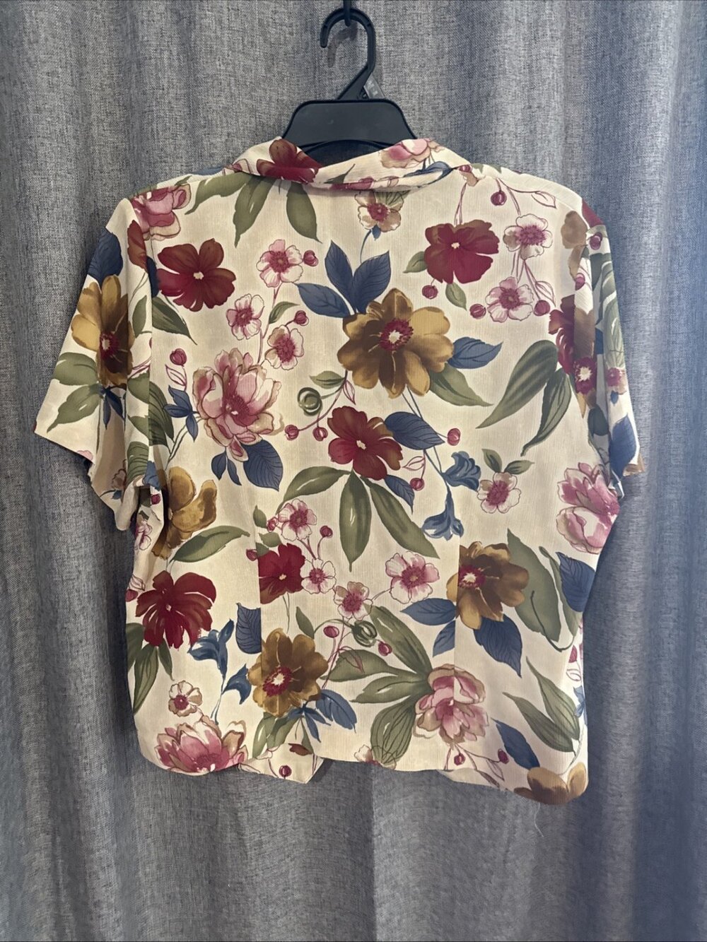 Women’s Alfred Dunner Floral Short Sleeve Button Up Shirt 16 W - Picture 3 of 3
